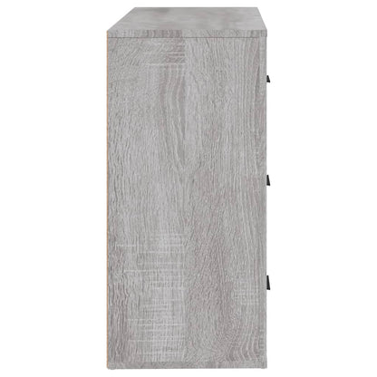 Dressoir 80X33X70 Cm Bewerkt Hout Grijs Sonoma Eikenkleurig