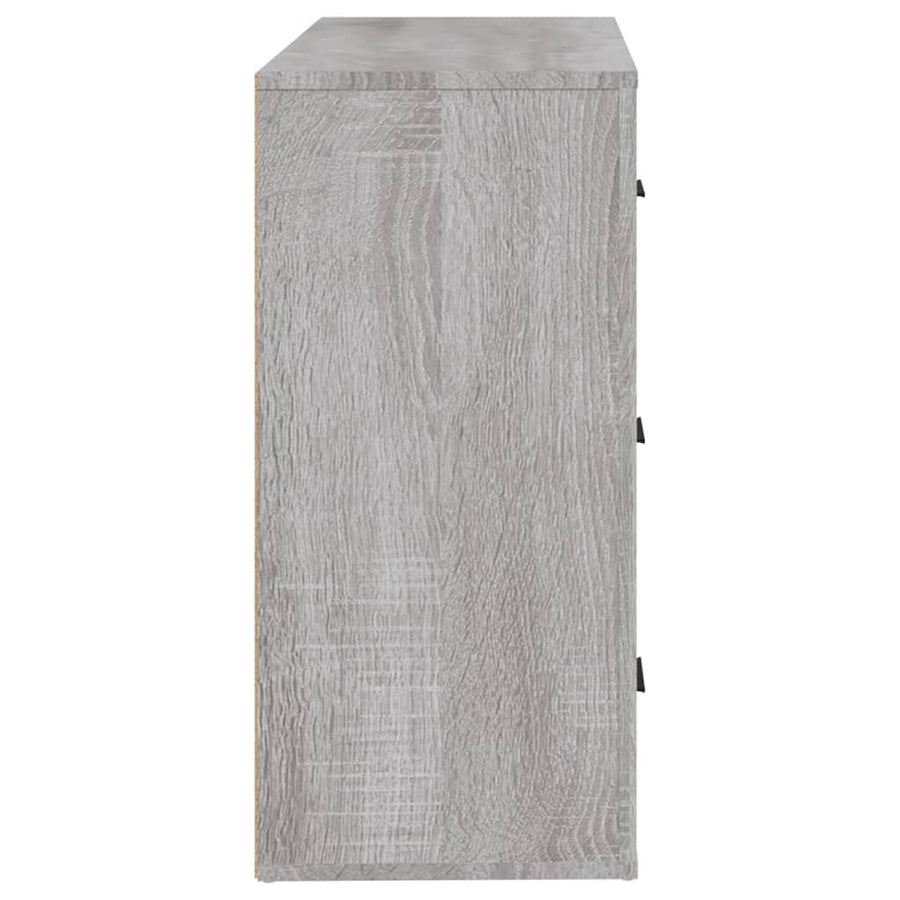 Dressoir 80X33X70 Cm Bewerkt Hout Grijs Sonoma Eikenkleurig