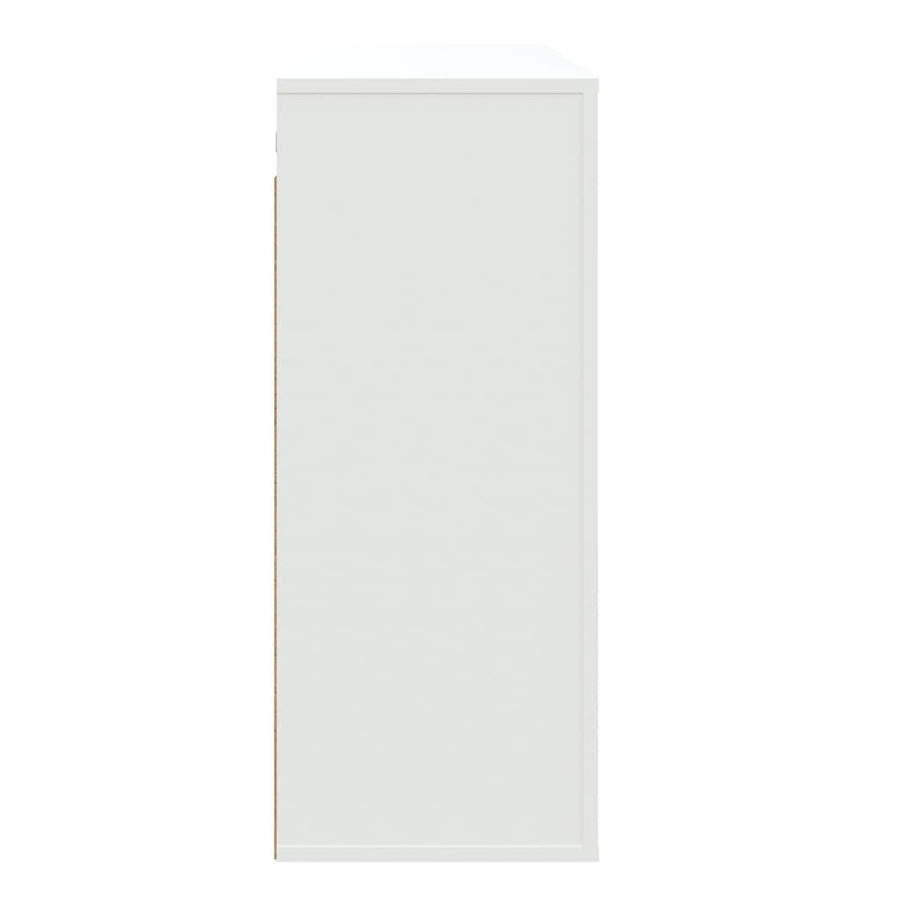 Wandkast 80X33X80 Cm Bewerkt Hout Wit