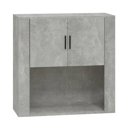 Wandkast 80X33X80 Cm Bewerkt Hout Betongrijs