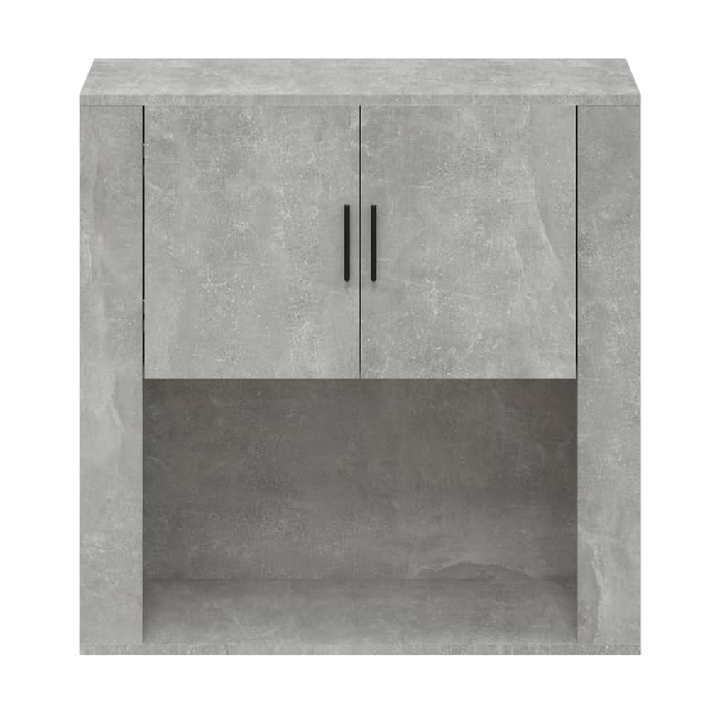 Wandkast 80X33X80 Cm Bewerkt Hout Betongrijs