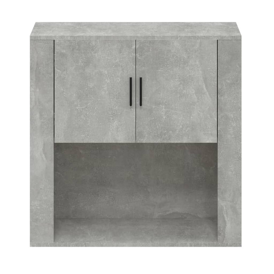 Wandkast 80X33X80 Cm Bewerkt Hout Betongrijs