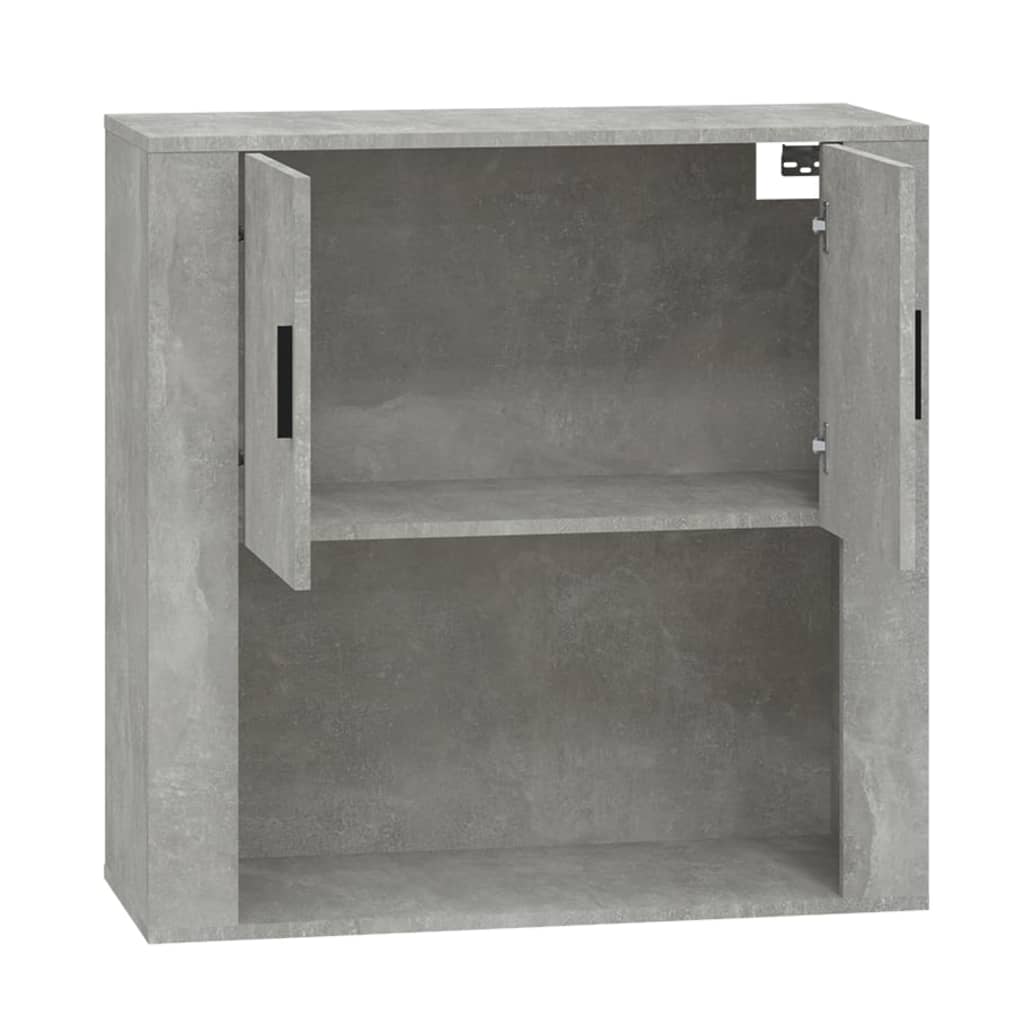 Wandkast 80X33X80 Cm Bewerkt Hout Betongrijs