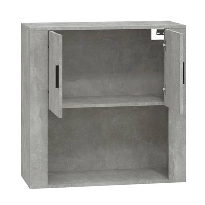 Wandkast 80X33X80 Cm Bewerkt Hout Betongrijs