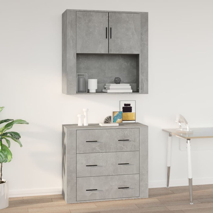 Wandkast 80X33X80 Cm Bewerkt Hout Wit