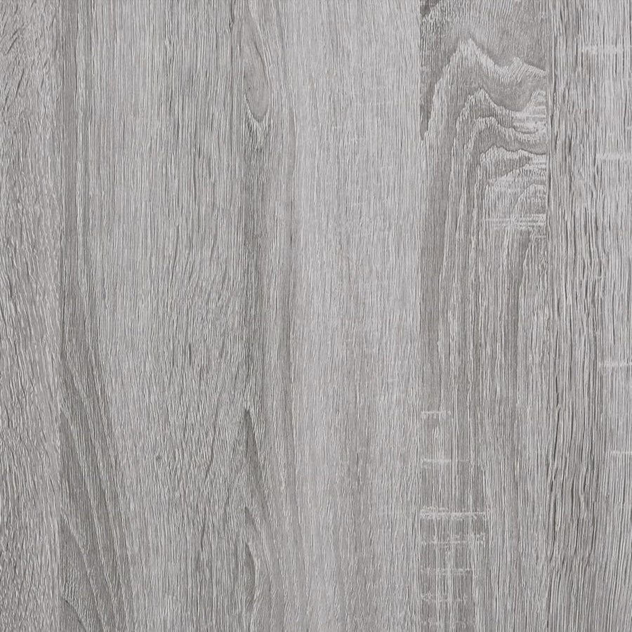 Wandkast 80X33X80 Cm Bewerkt Hout Eikenkleurig Grijs sonoma