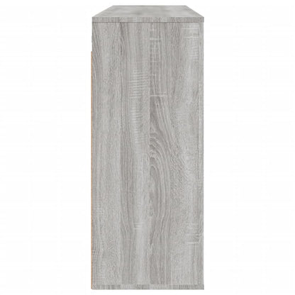 Wandkast 80X33X80 Cm Bewerkt Hout Eikenkleurig Grijs sonoma