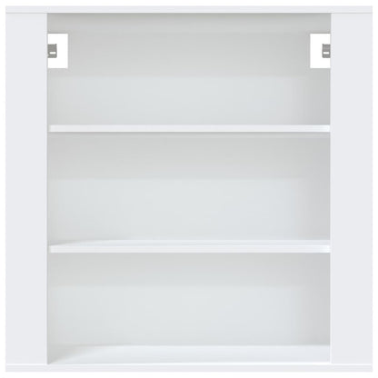 Wandkast 80X33X80 Cm Bewerkt Hout Wit