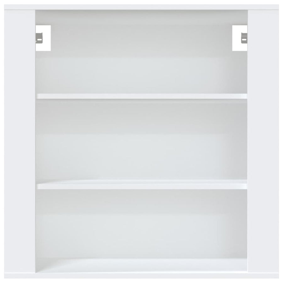Wandkast 80X33X80 Cm Bewerkt Hout Wit