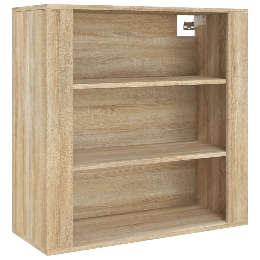 Wandkast 80X33X80 Cm Bewerkt Hout Sonoma Eikenkleurig 1