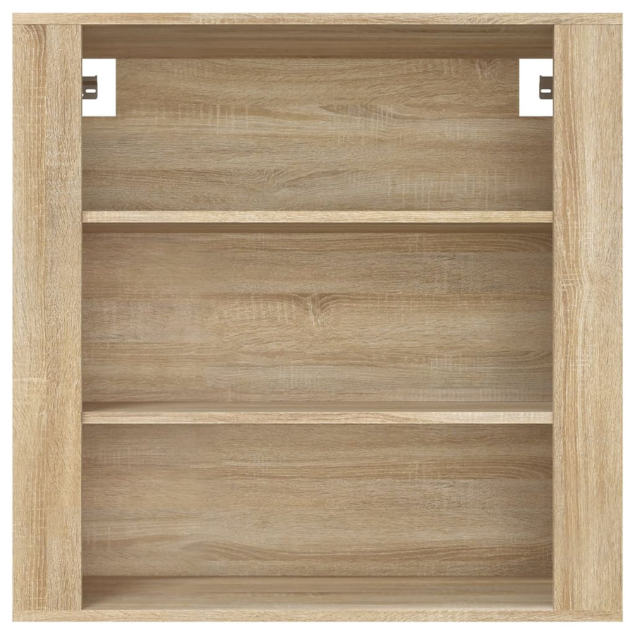 Wandkast 80X33X80 Cm Bewerkt Hout Sonoma Eikenkleurig 1