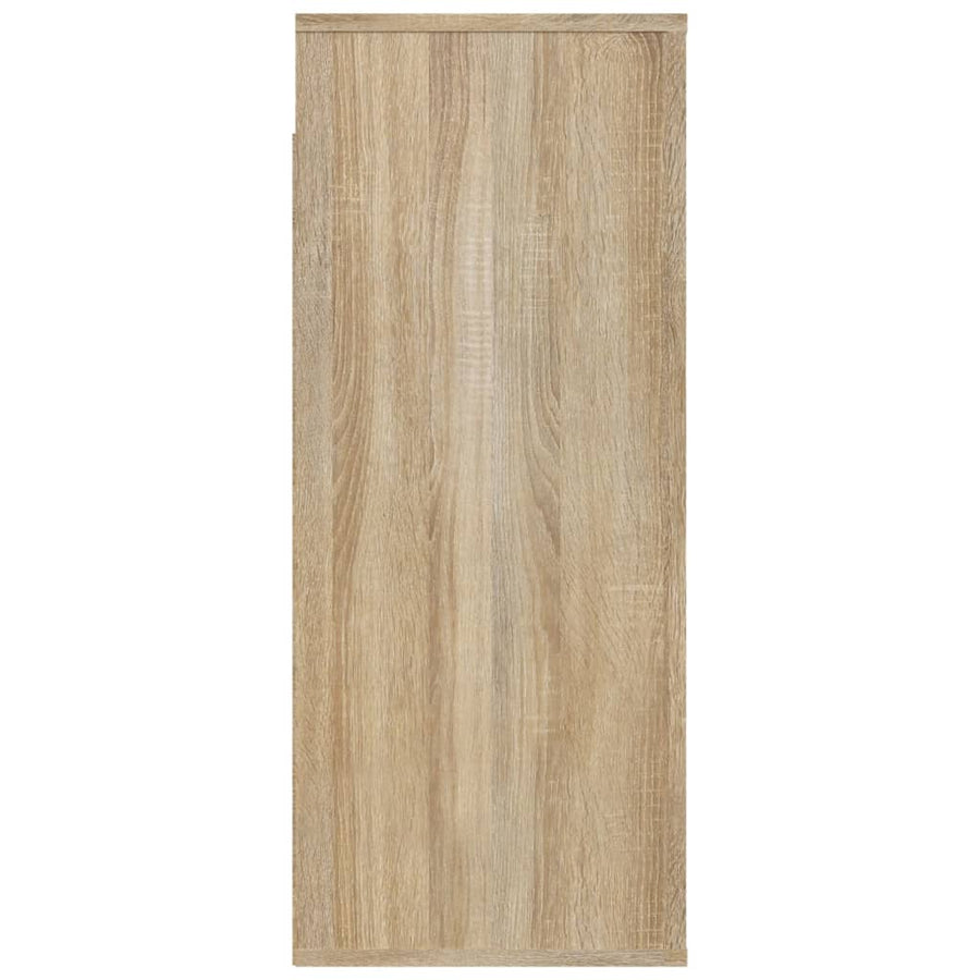 Wandkast 80X33X80 Cm Bewerkt Hout Sonoma Eikenkleurig 1