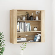 Wandkast 80x33x80 cm sonoma eiken bewerkt hout