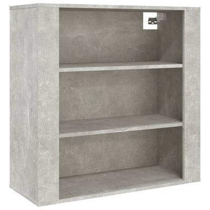 Wandkast 80X33X80 Cm Bewerkt Hout Betongrijs