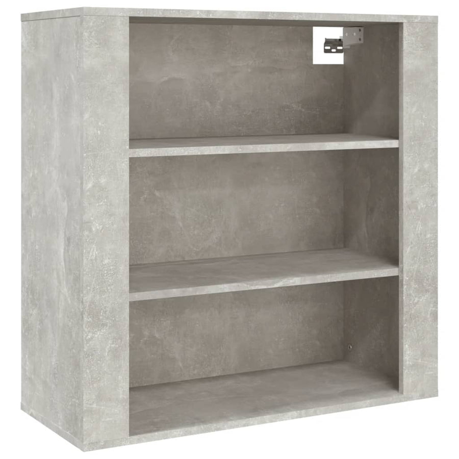 Wandkast 80X33X80 Cm Bewerkt Hout Betongrijs