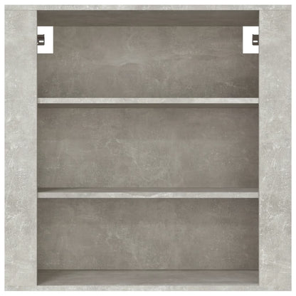 Wandkast 80X33X80 Cm Bewerkt Hout Betongrijs