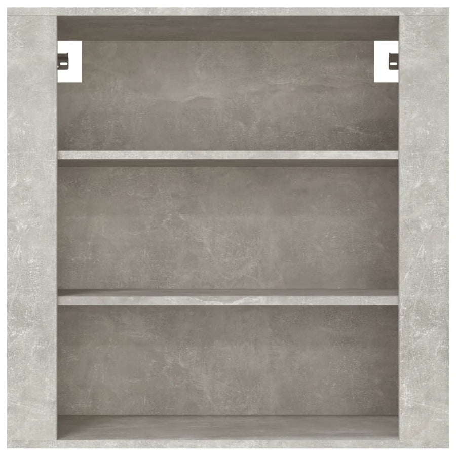 Wandkast 80X33X80 Cm Bewerkt Hout Betongrijs