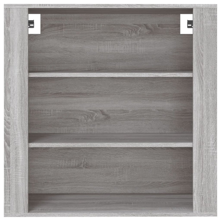 Wandkast 80X33X80 Cm Bewerkt Hout Grijs Sonoma Eikenkleurig