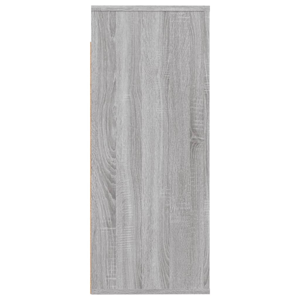 Wandkast 80X33X80 Cm Bewerkt Hout Grijs Sonoma Eikenkleurig