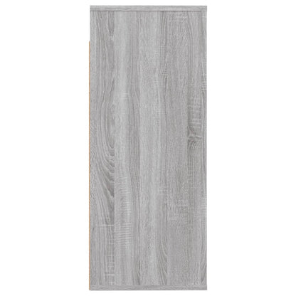 Wandkast 80X33X80 Cm Bewerkt Hout Grijs Sonoma Eikenkleurig