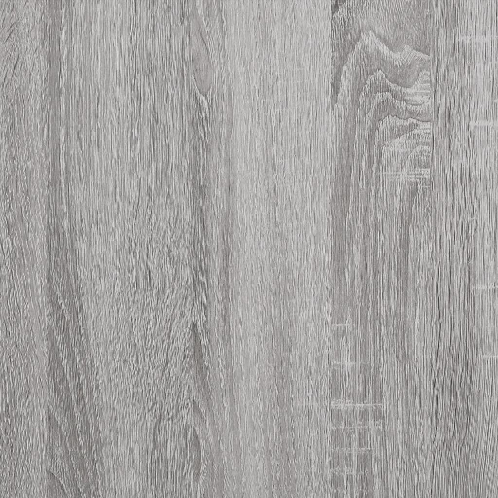 Wandkast 80X33X80 Cm Bewerkt Hout Grijs Sonoma Eikenkleurig