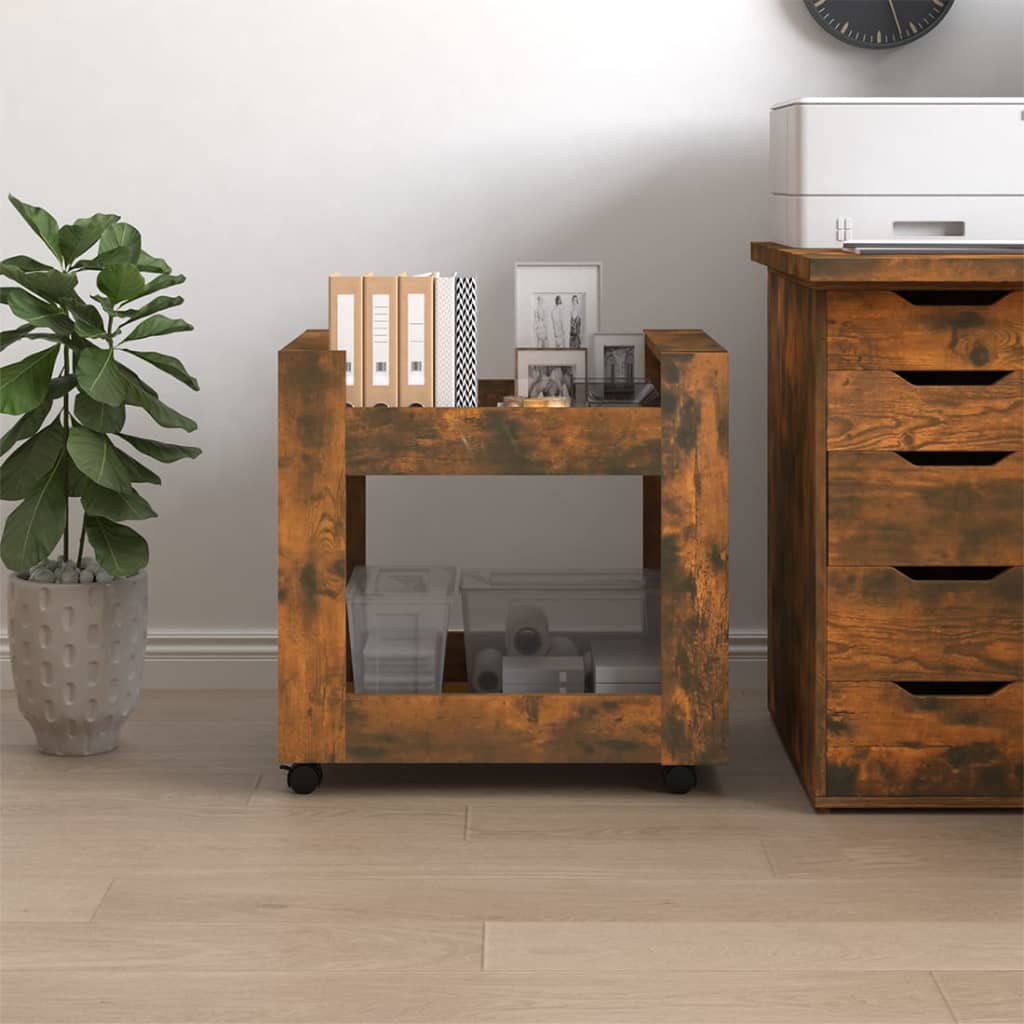 Bureaukastje 60X45X60 Cm Bewerkt Hout Gerookt Eikenkleurig
