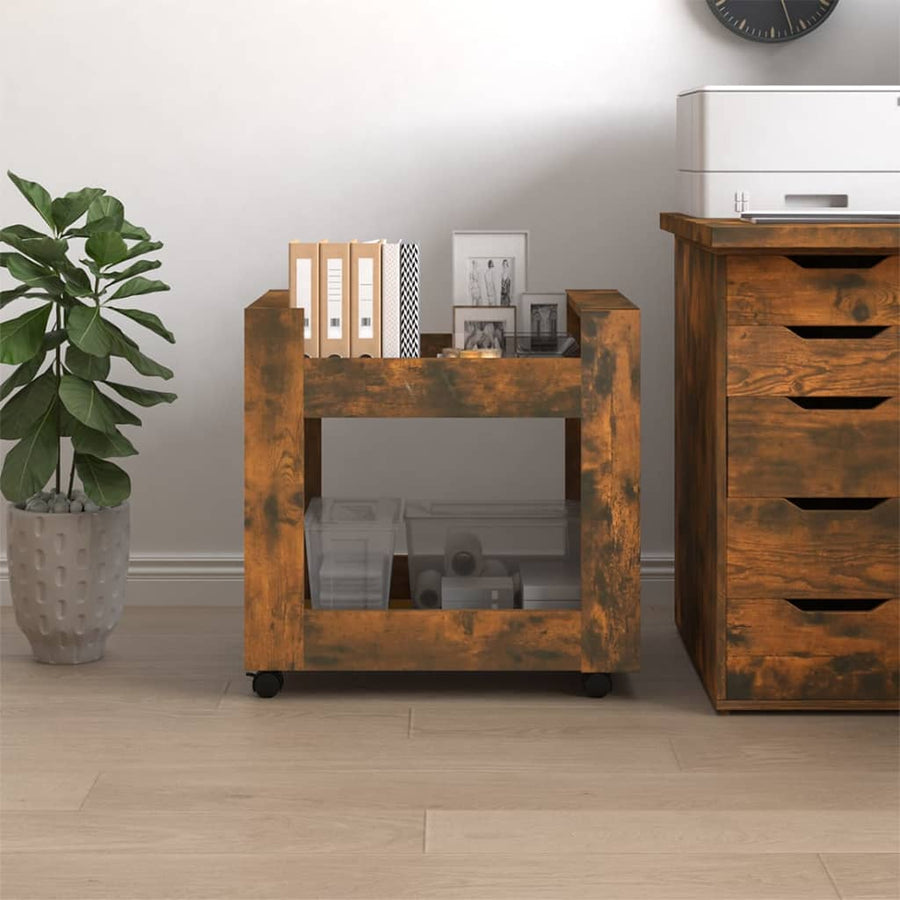 Bureaukastje 60X45X60 Cm Bewerkt Hout Gerookt Eikenkleurig