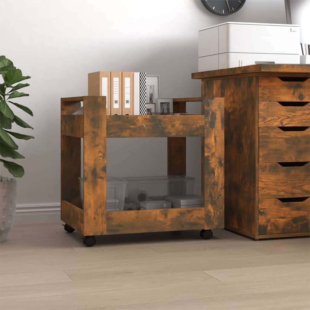 Bureaukastje 60X45X60 Cm Bewerkt Hout Gerookt Eikenkleurig