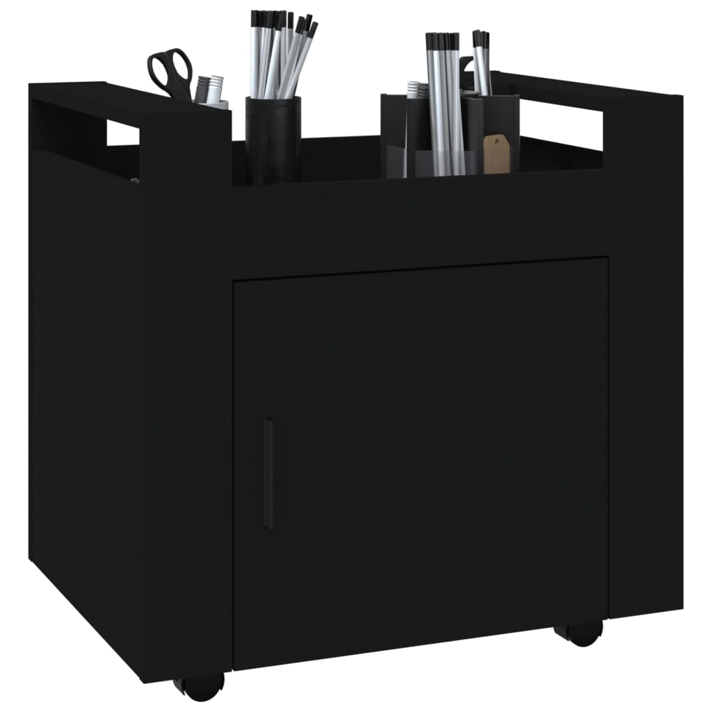 Bureaukastje 60X45X60 Cm Bewerkt Hout Zwart