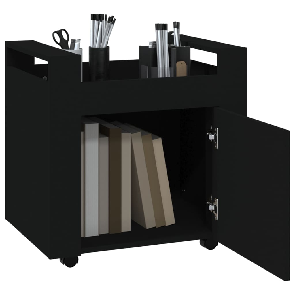 Bureaukastje 60X45X60 Cm Bewerkt Hout Zwart