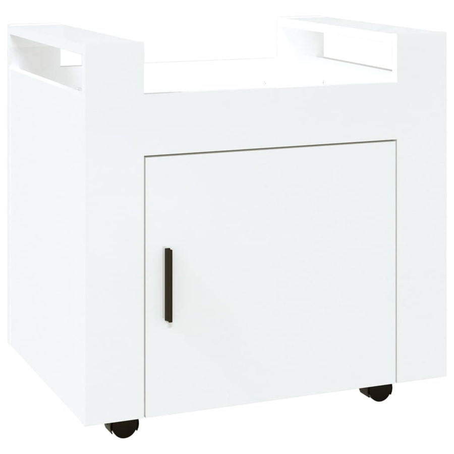 Bureaukastje 60X45X60 Cm Bewerkt Hout Hoogglans Wit
