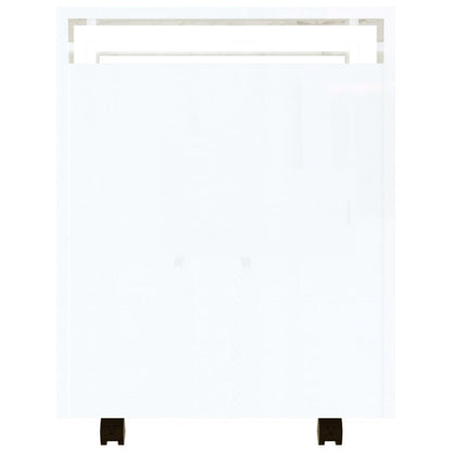 Bureaukastje 60X45X60 Cm Bewerkt Hout Hoogglans Wit