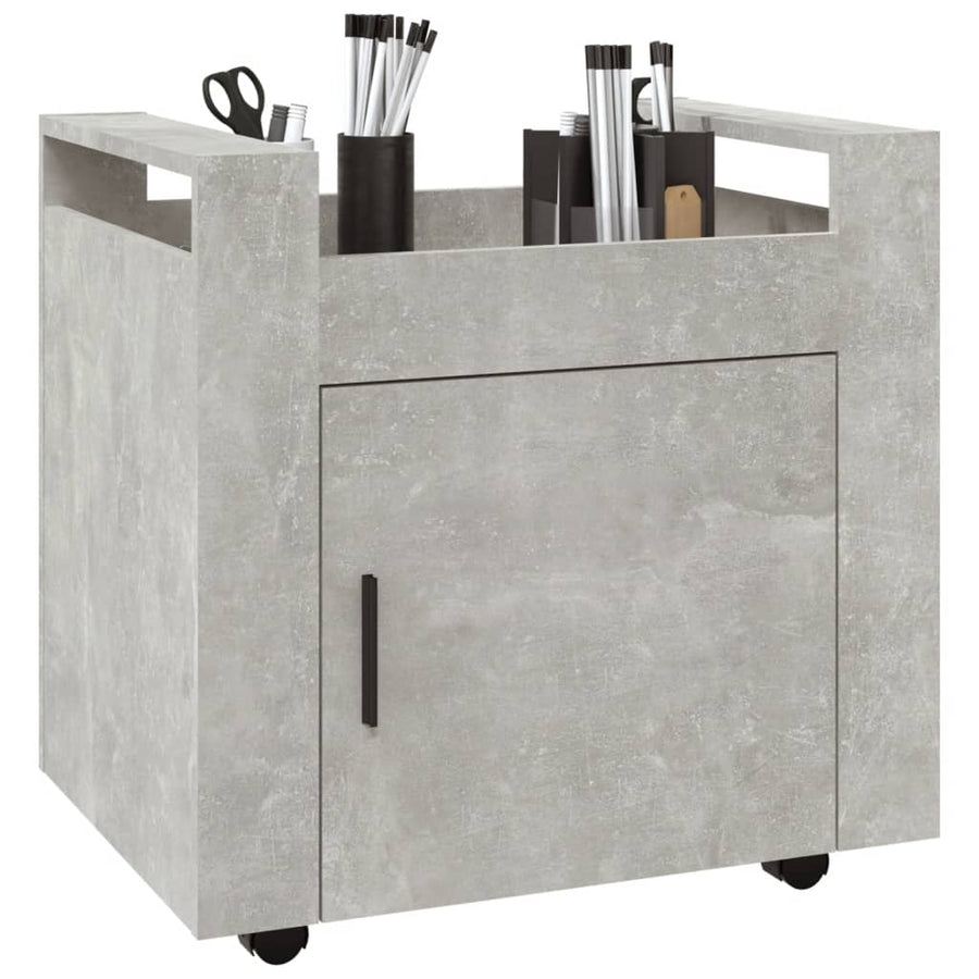 Bureaukastje 60X45X60 Cm Bewerkt Hout Betongrijs