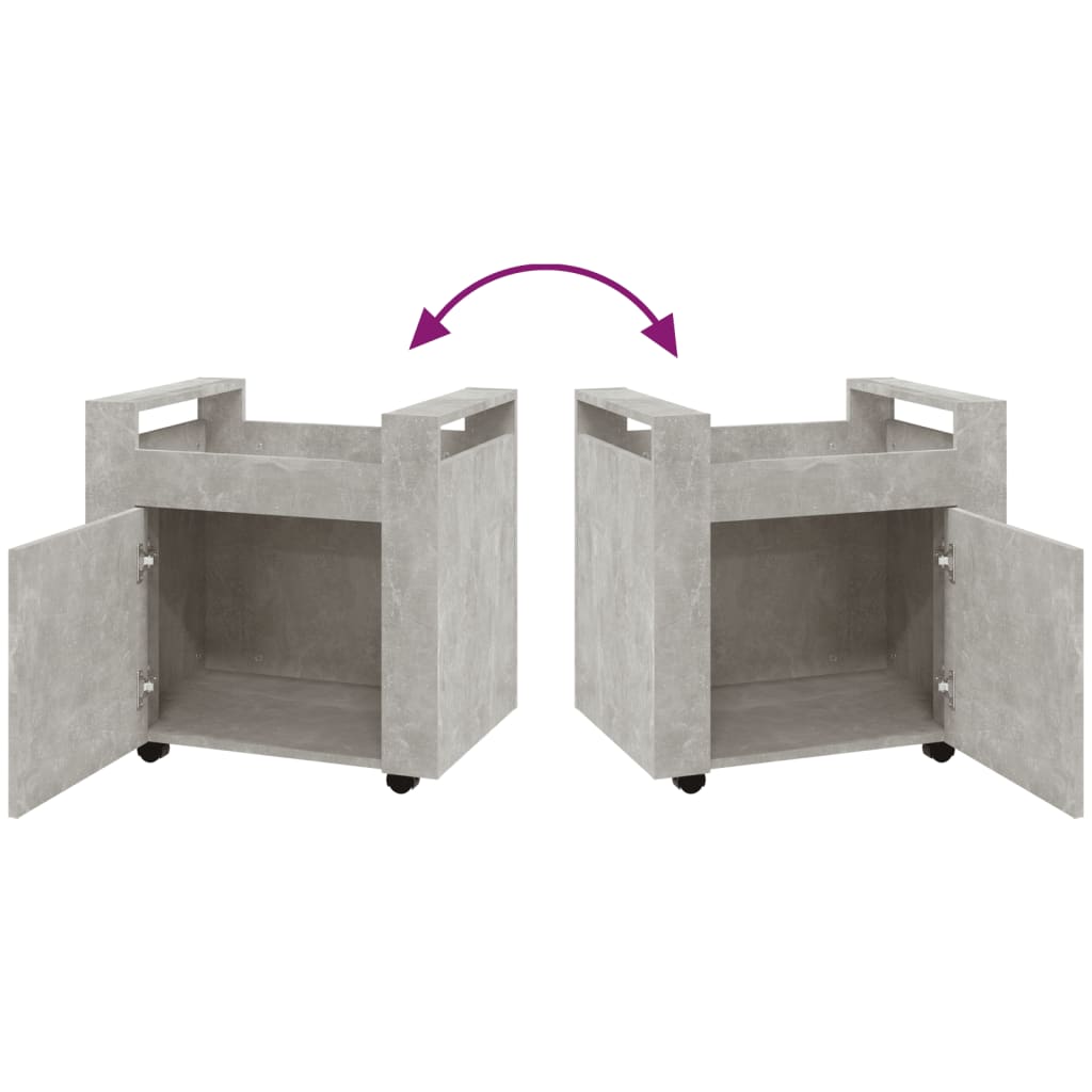 Bureaukastje 60X45X60 Cm Bewerkt Hout Betongrijs