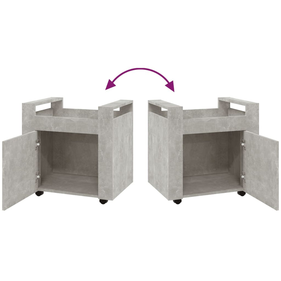 Bureaukastje 60X45X60 Cm Bewerkt Hout Betongrijs