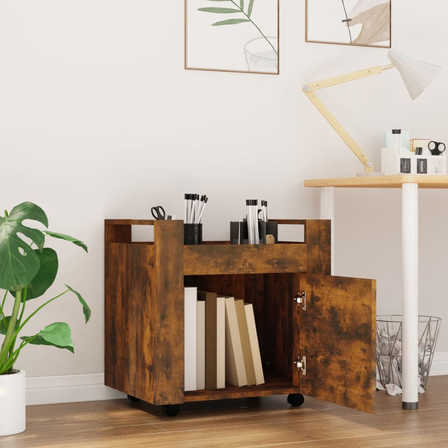 Bureaukastje 60X45X60 Cm Bewerkt Hout Gerookt Eikenkleurig