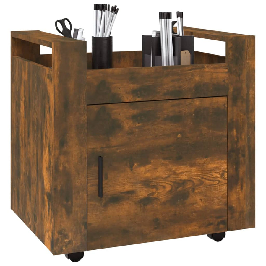 Bureaukastje 60X45X60 Cm Bewerkt Hout Gerookt Eikenkleurig