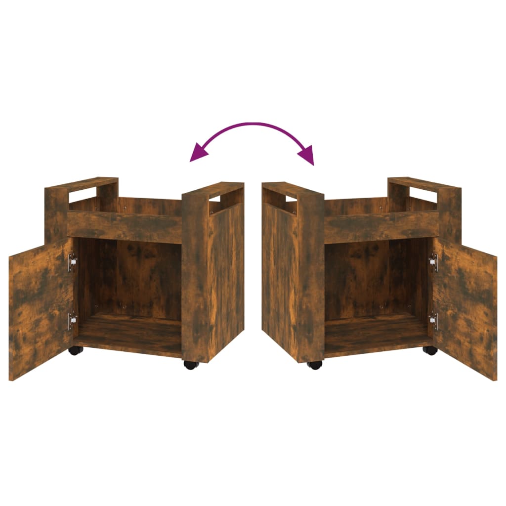 Bureaukastje 60X45X60 Cm Bewerkt Hout Gerookt Eikenkleurig