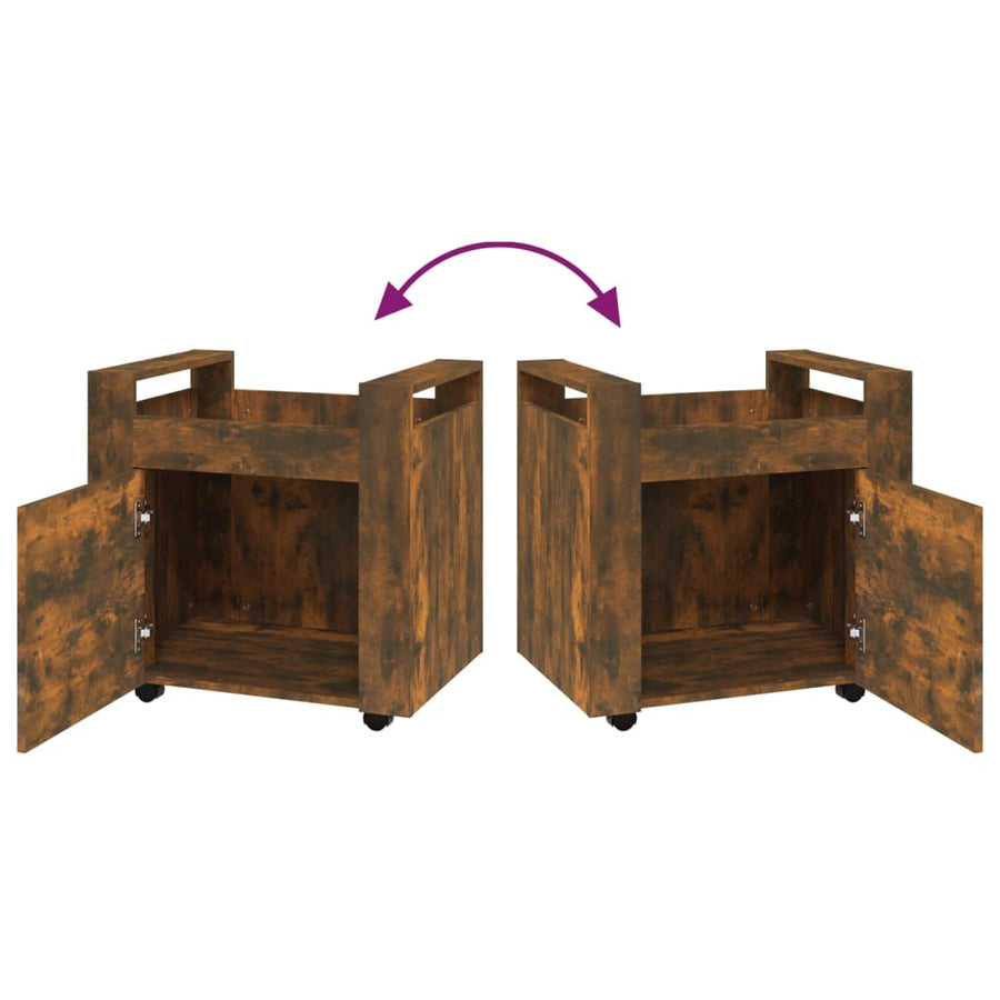 Bureaukastje 60X45X60 Cm Bewerkt Hout Gerookt Eikenkleurig
