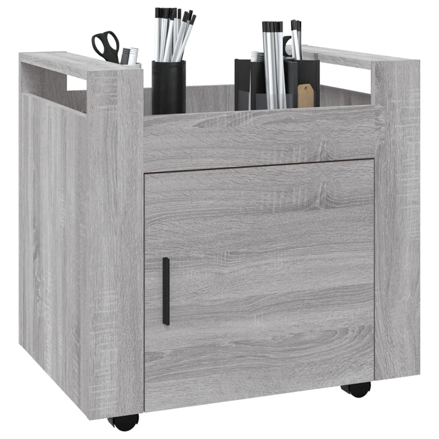 Bureaukastje 60X45X60 Cm Bewerkt Hout Grijs Sonoma Eikenkleurig