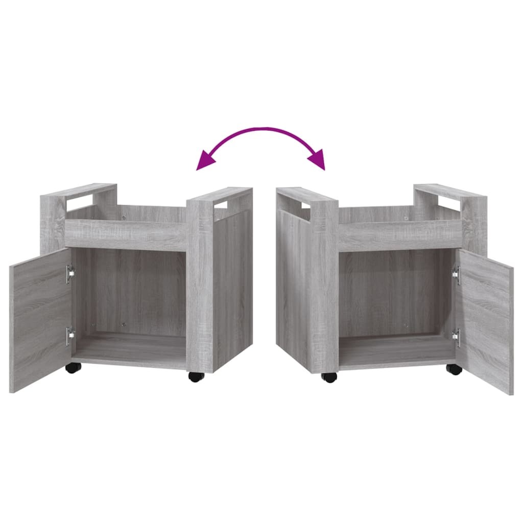 Bureaukastje 60X45X60 Cm Bewerkt Hout Grijs Sonoma Eikenkleurig