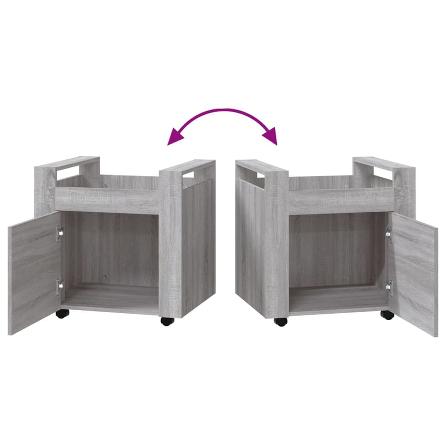Bureaukastje 60X45X60 Cm Bewerkt Hout Grijs Sonoma Eikenkleurig