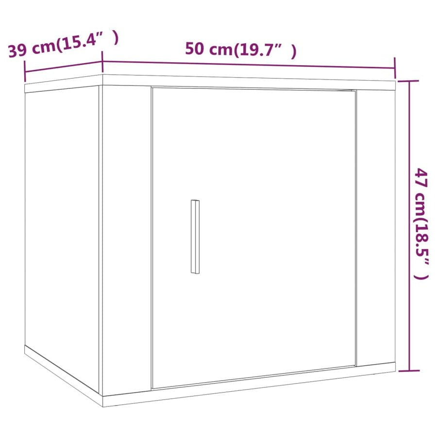 Nachtkastjes 2 St 50X39X47 Cm Wit