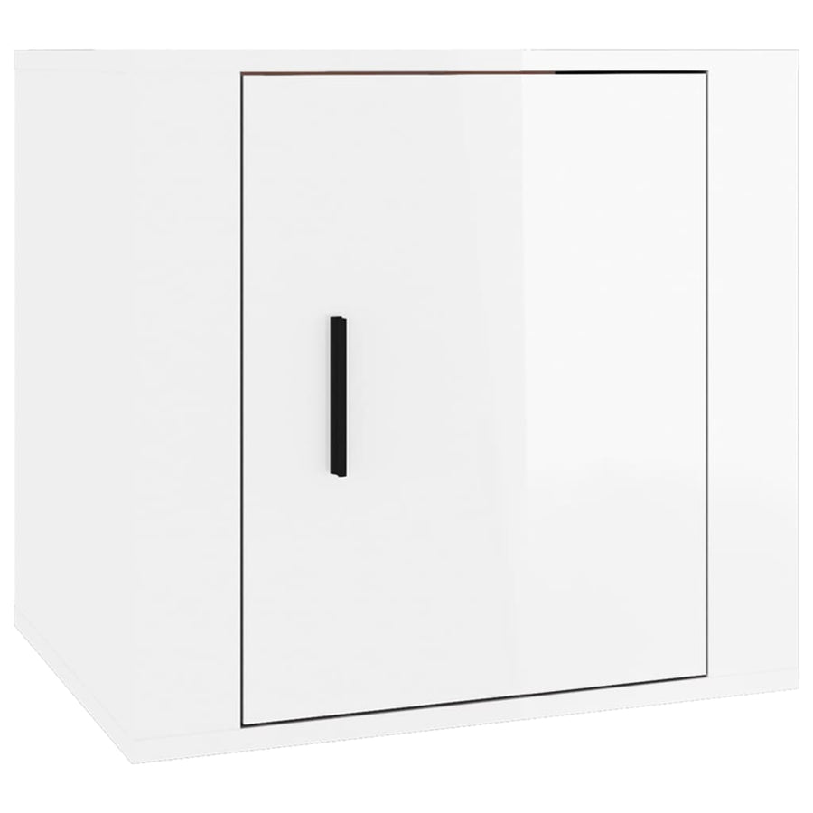 Nachtkastje 50X39X47 Cm Hoogglans Wit