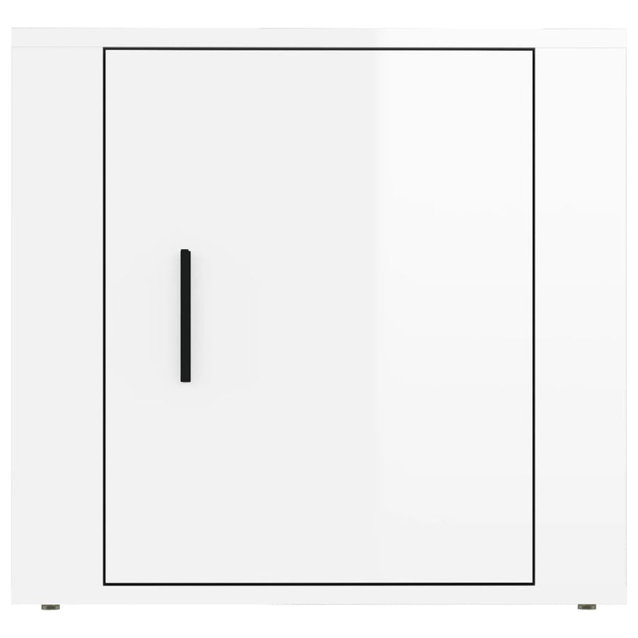Nachtkastje 50X39X47 Cm Hoogglans Wit