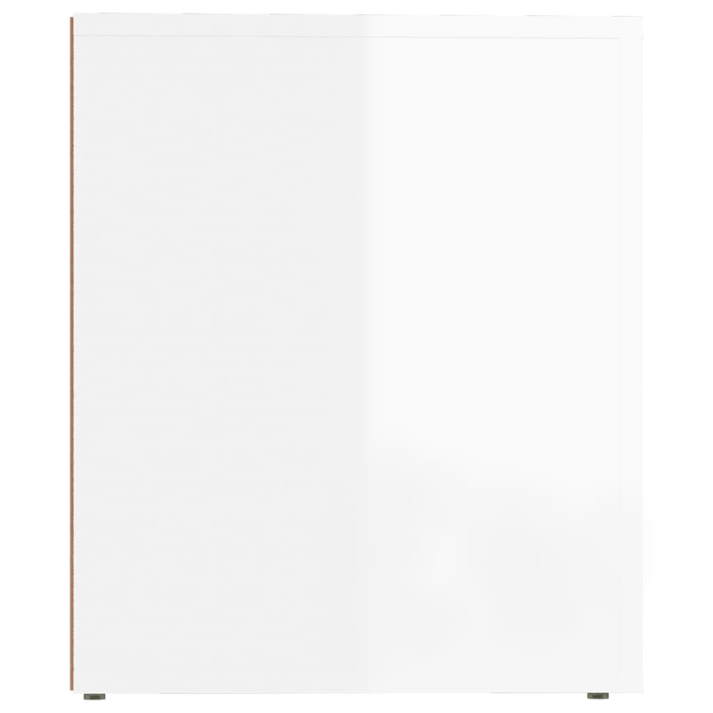 Nachtkastje 50X39X47 Cm Hoogglans Wit