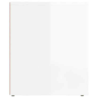 Nachtkastje 50X39X47 Cm Hoogglans Wit