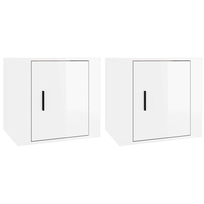 Nachtkastjes 2 St 50X39X47 Cm Hoogglans Wit