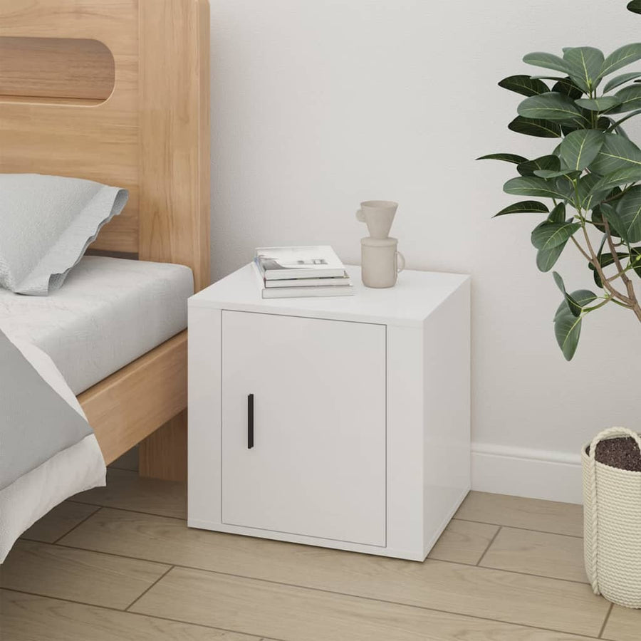 Nachtkastjes 2 St 50X39X47 Cm Hoogglans Wit