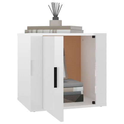 Nachtkastjes 2 St 50X39X47 Cm Hoogglans Wit